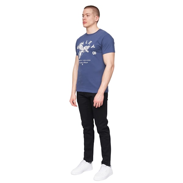 Henleys herr Colhen logotyp T-shirt M djupblå Deep Blue M