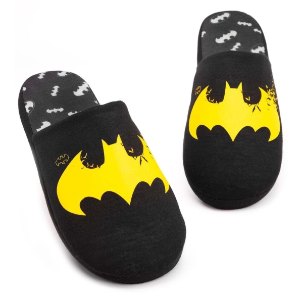 Batman Herr Distressed Logo Tofflor 11 UK-12 UK Svart/Gul Black/Yellow 11 UK-12 UK