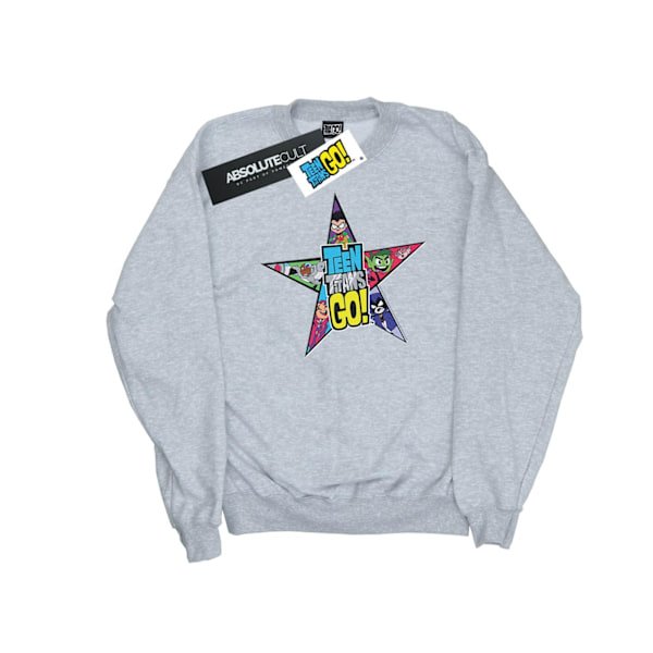 DC Comics Herr Teen Titans Go Star Logo Sweatshirt S Sports Grå Sports Grey S