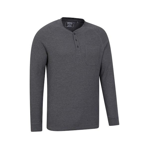 Mountain Warehouse Selby Waffle Henley T-shirt XXS Charcoal Charcoal XXS