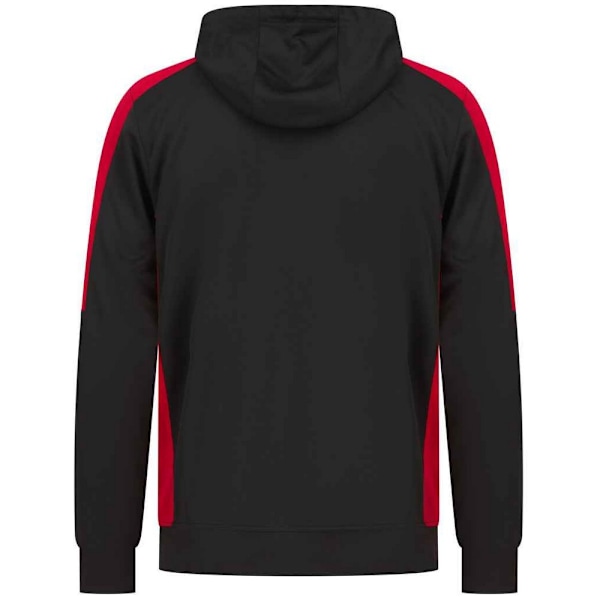 Finden & Hales Unisex Adult Contrast Panel Hoodie XS Svart/Röd Black/Red XS