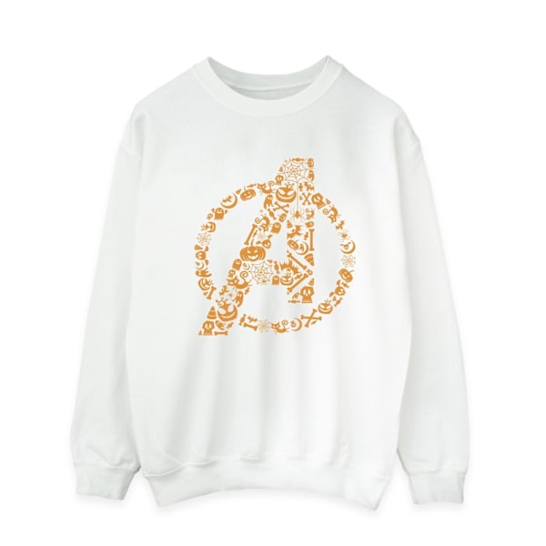 Marvel Mens Avengers Halloween Logo Sweatshirt M Vit White M
