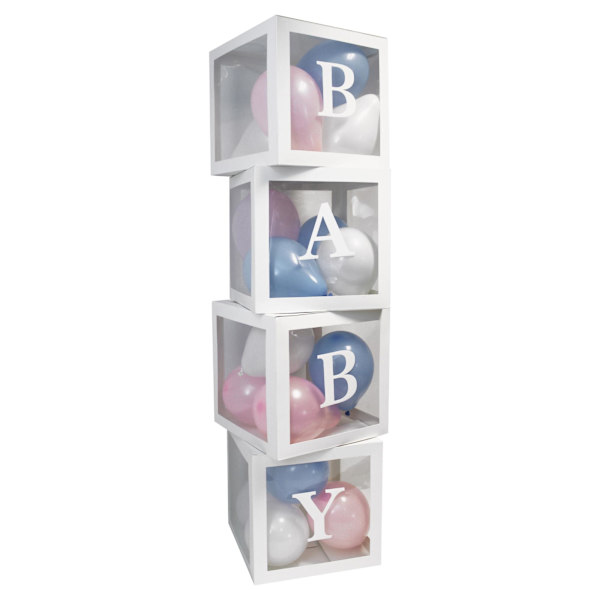 Eurowrap Baby Ballonglåda (4-pack) One Size Vit/Transparent White/Transparent One Size