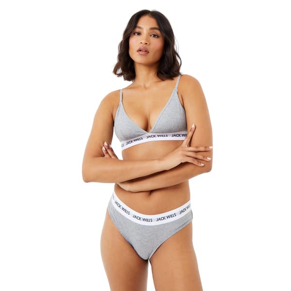 Jack Wills Dam/Dam Biddstone Bralette (2-pack) 10 UK G Grey Marl 10 UK