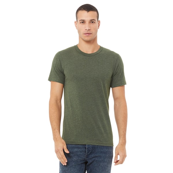 Canvas Herr Triblend Crew Neck Enfärgad Kortärmad T-shirt 2XL M Military Green Triblend 2XL