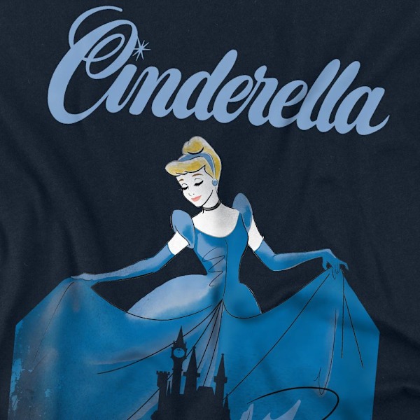 Cinderella Unisex Vuxen Ikon Silhuetter T-Shirt S Marinblå Navy S