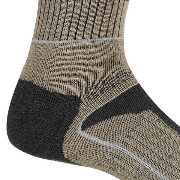 Regatta Herr Samaris 3-säsongsstrumpor (2-pack) 6 UK-8 UK Mocca Moccasin Brown/Briar Grey 6 UK-8 UK