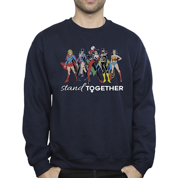 DC Comics Dam & Kvinnor Av DC Stå Tillsammans Sweatshirt M Marinblå Navy Blue M