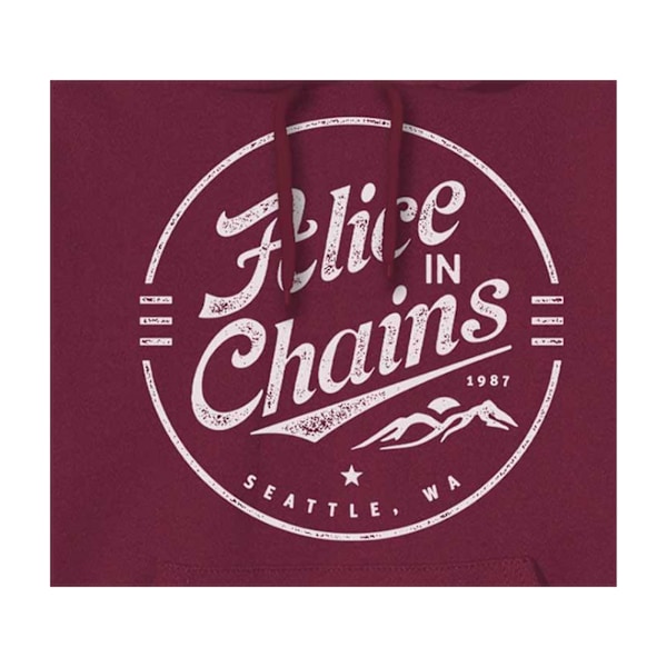 Alice In Chains Unisex Vuxen Cirkel Logo Pullover Hoodie M Maro Maroon M