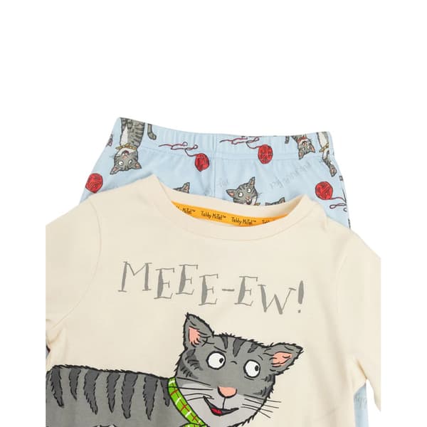 Tabby McTat Barn/Kids Meee-ew Långärmad Lång Pyjamas Set Multicoloured 4-5 Years