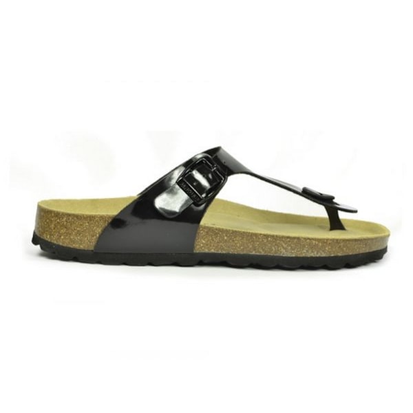 Sanosan Dam/Dam Geneve Lacklädersandaler 8 UK Bla Black/Brown 8 UK
