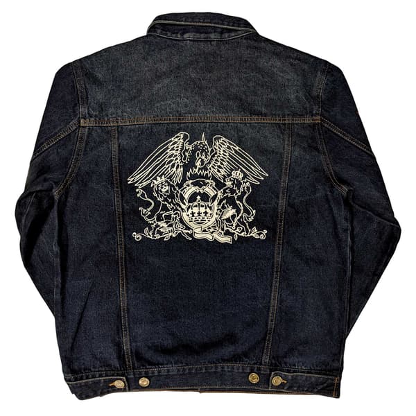 Queen Unisex Vuxen Crest Bomulls Denimjacka S Denim Blå Denim Blue S