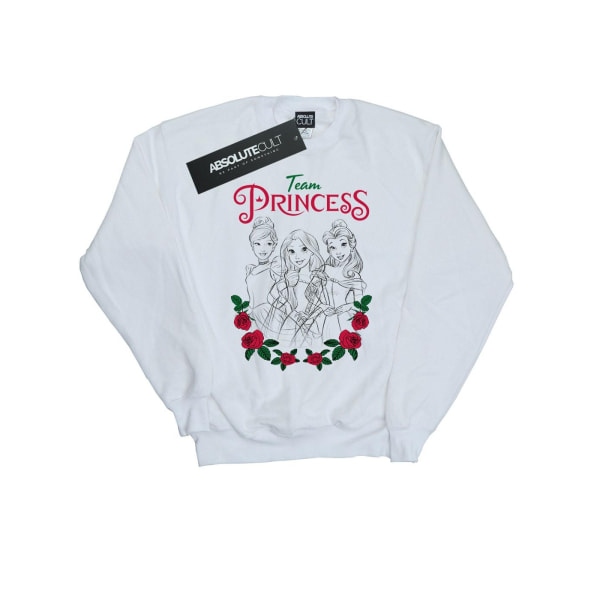 Disney Princess Girls Flower Team Sweatshirt 7-8 år Vit White 7-8 Years