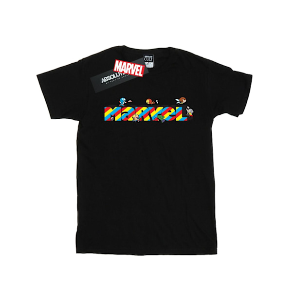 Marvel Boys Kawaii Marvel Stripes T-Shirt 5-6 år Svart Black 5-6 Years