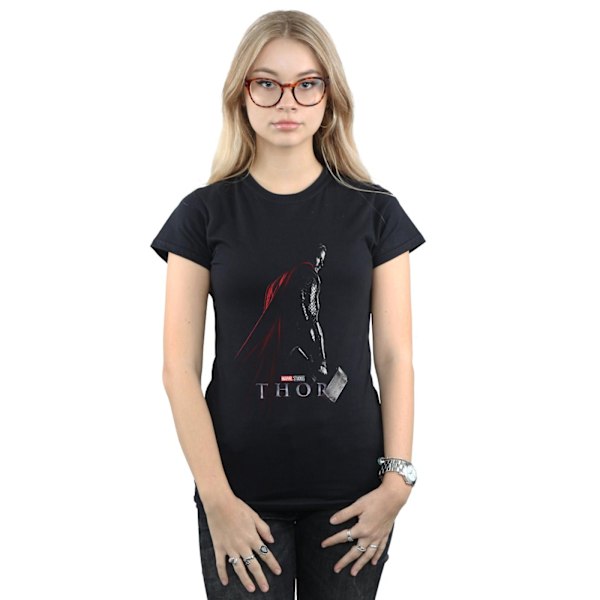 Marvel Studios Dam/Kvinnor Thor Poster Bomull T-shirt L Svart Black L