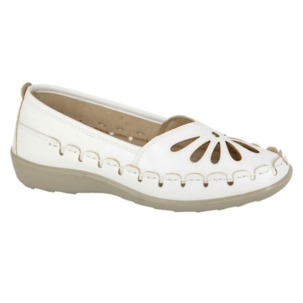 Boulevard Damskor i Läder, Casual, Storlek 8 UK, Vit White 8 UK
