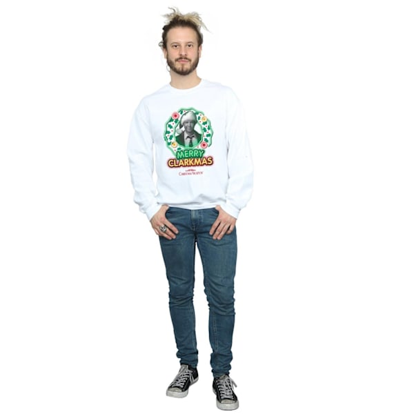 National Lampoon´s Christmas Vacation Mens Greyscale Clarkmas C White XL