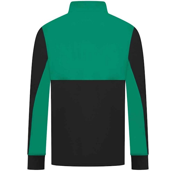 Finden & Hales Herr Quarter Zip Träningströja 3XL Svart/Smaragdgrön Black/Emerald 3XL