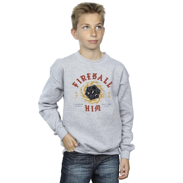 Netflix Boys Stranger Things Fireball Dice 86 Sweatshirt 12-13 Sports Grey 12-13 Years