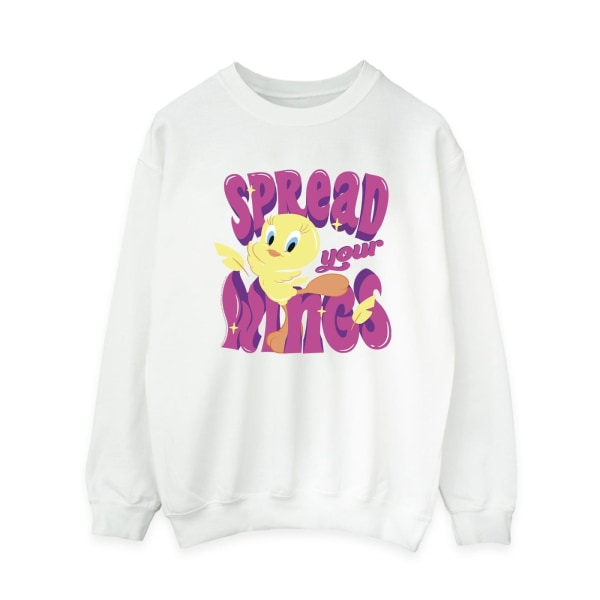 Looney Tunes Dam/Dam Tweeday Sprid dina vingar Sweatshirt White M