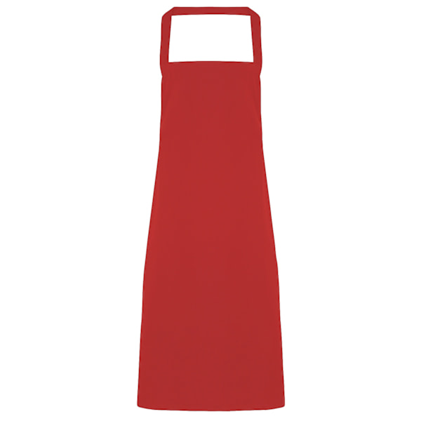 Premier Dam/Kvinnors Slim Förkläde (ingen ficka) / Arbetskläder (2-pack) Red One Size