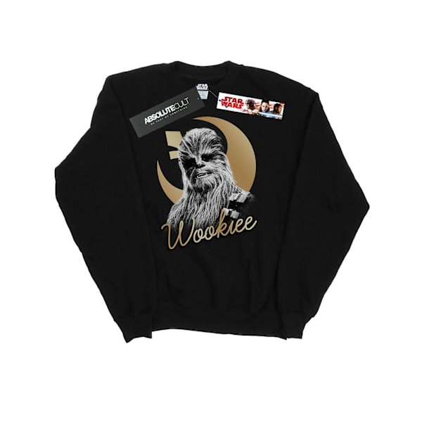 Star Wars Dam/Damer The Last Jedi Guld Chewbacca Sweatshirt Black M