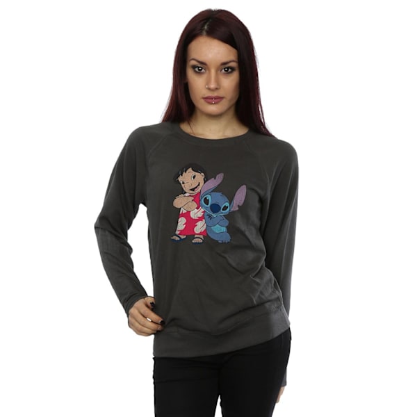 Lilo & Stitch Damkläder/Dam Classic Heather Sweatshirt M Light Light Graphite M