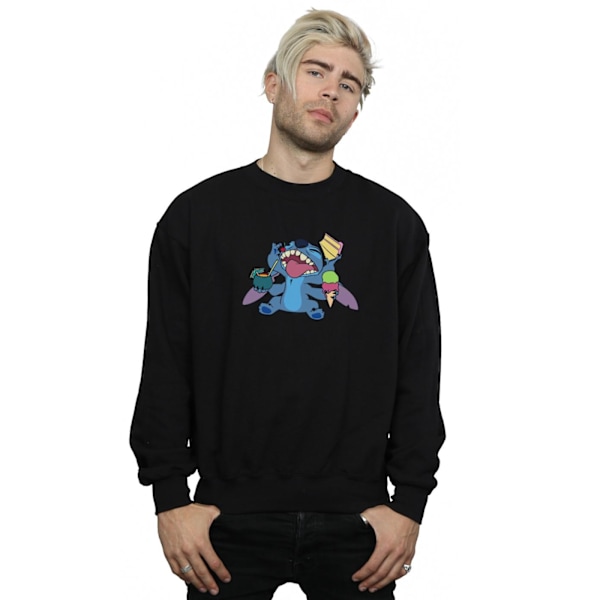 Disney Mens Lilo And Sitch Munchies Sweatshirt 3XL Svart Black 3XL