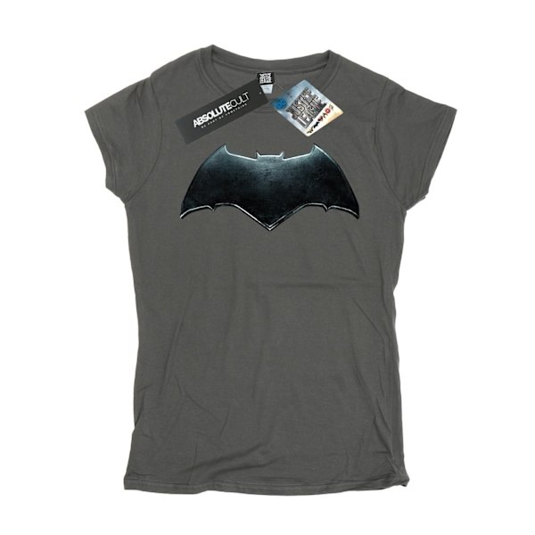 DC Comics Dam/Kvinnor Justice League Film Batman Emblem Bomull T-shirt Charcoal XXL