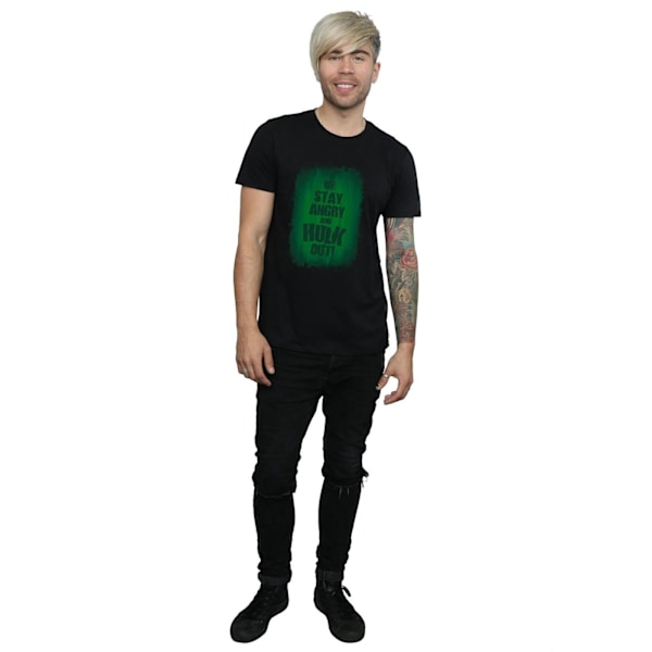 Marvel Herr Hulk Stay Angry T-Shirt XL Svart Black XL