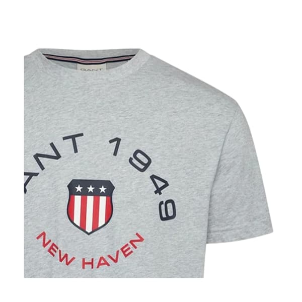 Gant Herr T-shirt med bröstlogga S Ljusgrå Light Grey S