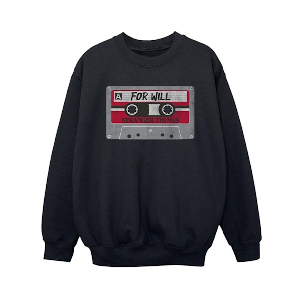 Netflix Boys Stranger Things Kassett För Will Sweatshirt 12-13 Black 12-13 Years