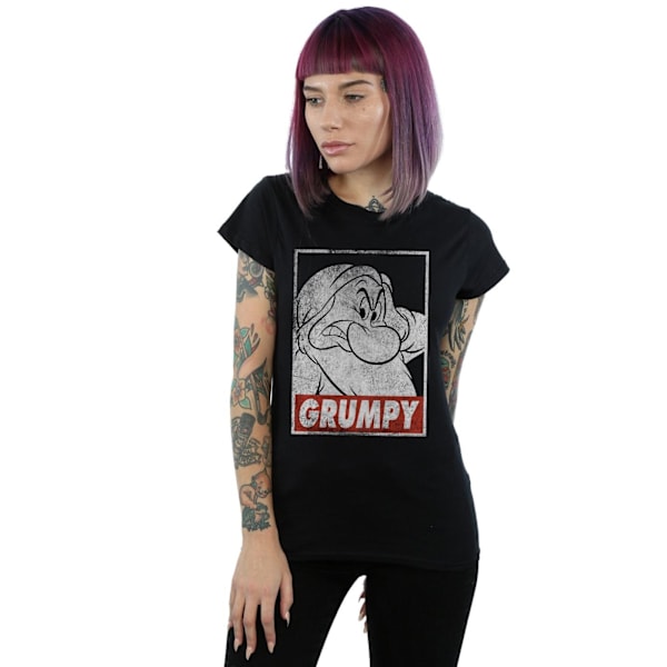 Snövit och de sju dvärgarna Dam/Dam Grumpy Poster Bomull T-shirt Black L