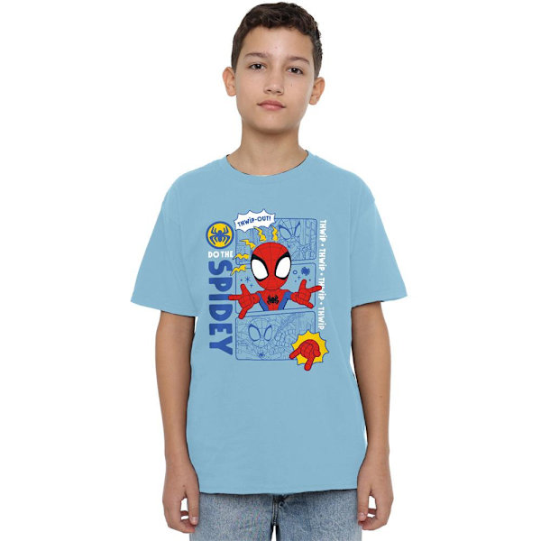 Spidey och hans fantastiska vänner Barn T-shirt Thwip Out Sky Blue 7-8 Years