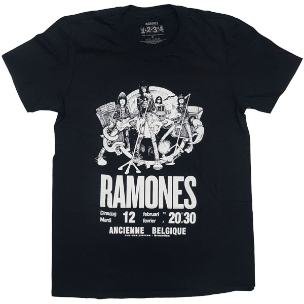 Ramones Unisex Vuxen Belgique T-shirt XL Svart Black XL