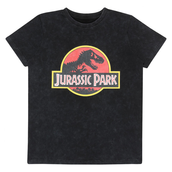 Jurassic Park T-shirt med logotyp för barn/barn 9-10 år Grå/klass Grey/Classic Red/Yellow 9-10 Years
