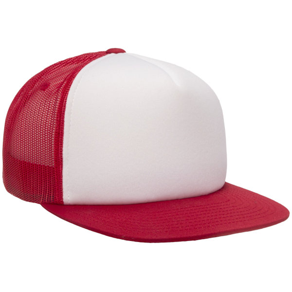 Flexfit By Yupoong Foam Trucker Cap Med Vit Front En Storlek R Red/White/Red One Size