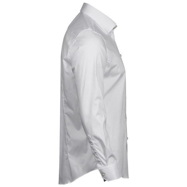 Tee Jays Herr Lyxig Stretch Långärmad Skjorta M Vit White M