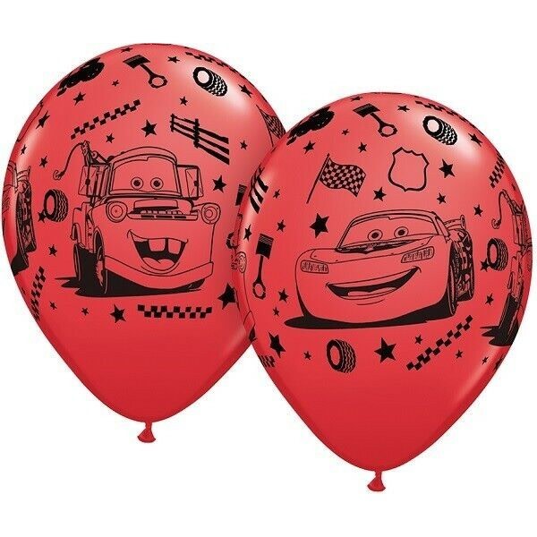 Cars latexballonger (paket med 5) One Size Röd Red One Size