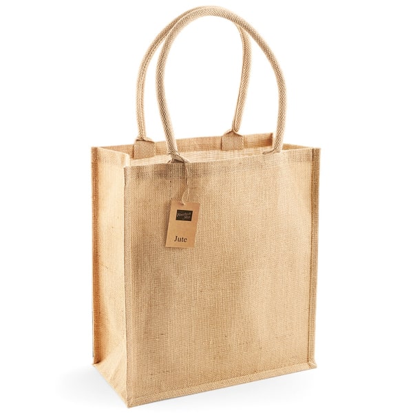 Westford Mill Jute Boutique Shopper Bag (19L) (Pack of 2) One S Natural One Size
