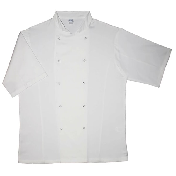 Dennys Unisex Vuxen Långärmad Kockjacka M Vit White M
