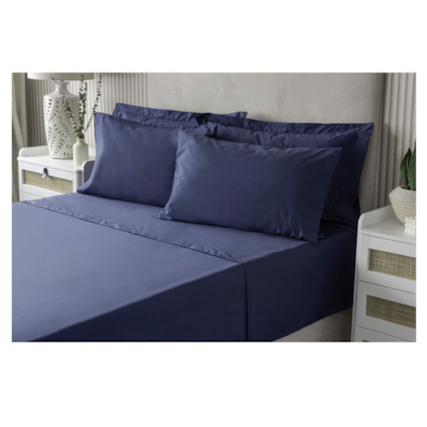 Belledorm Easycare Percale Platform Valance Single Navy Navy Single