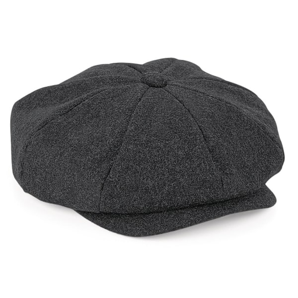Beechfield Unisex Vuxen Melton Ull Baker Boy Cap S/M Charcoal Charcoal Marl S/M