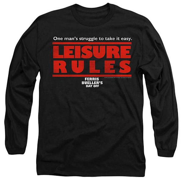 Ferris Bueller's Day Off Unisex Vuxen Fritid Rules T-Shirt L B Black L