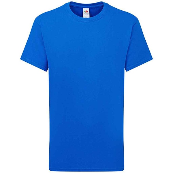 Fruit of the Loom Barn/Barn Iconic 195 Plain T-Shirt 9-11 Royal Blue 9-11 Years