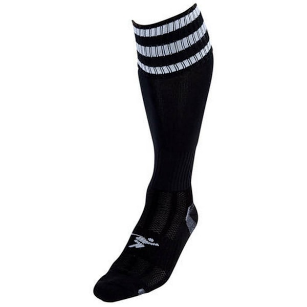 Precision Barn/Barn 3 Ränder Pro Fotbollsstrumpor 12 UK Barn Black/White 12 UK Child-2 UK