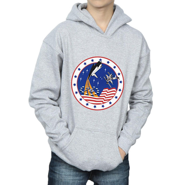 NASA Boys Classic Rocket 76 Hoodie 7-8 år Sports Grey Sports Grey 7-8 Years