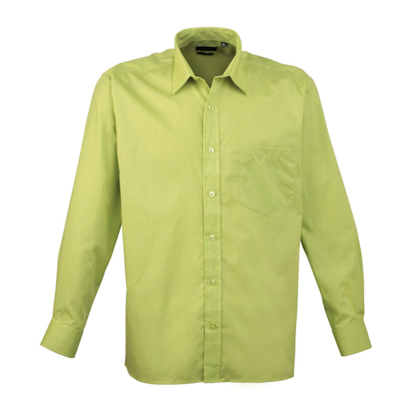 Premier Poplin Långärmad Skjorta 16in Lime Lime 16in