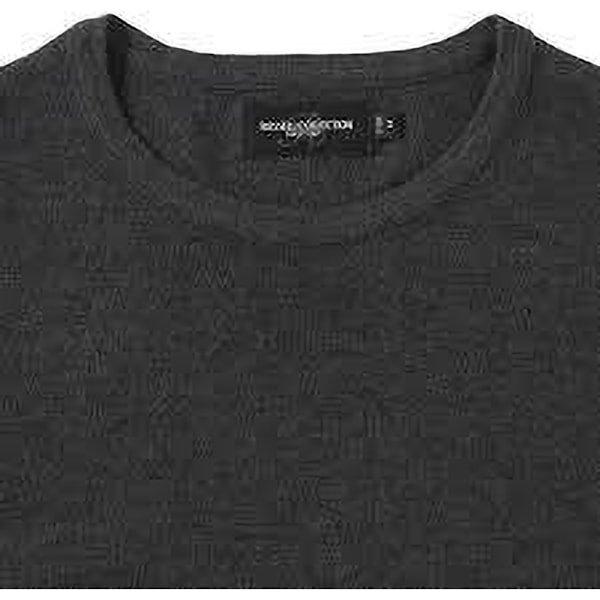 Russell Collection Herr V-halsad Stickad Pullover Sweatshirt S Ch Charcoal Marl S