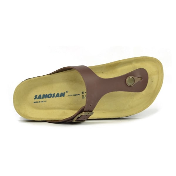 Sanosan Dam/Dam Geneve Designer Lädersandaler 7 UK Mörk Dark Brown 7 UK